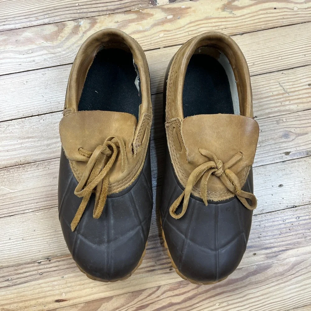 Cabelas Men 9D Thinsulate Insulated Duck Shoe Leather Rubber Moccasin waterproof